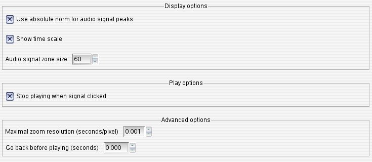 Audio configuration